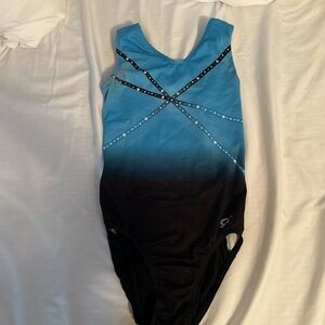 blue and black leotard!